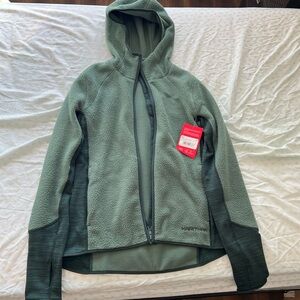 Kari Traa Women's double lined fleece Green Jacket with thumbholes NEW W TAGS